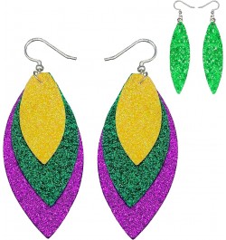 Mardi Gras Earrings for Women - Mardi Gras Jewelry - Mardi Gras Accessories for Girls - Purple, Green, Gold - Peacock Earring...