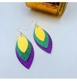 Mardi Gras Earrings for Women - Mardi Gras Jewelry - Mardi Gras Accessories for Girls - Purple, Green, Gold - Peacock Earring...