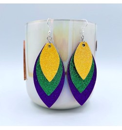 Mardi Gras Earrings for Women - Mardi Gras Jewelry - Mardi Gras Accessories for Girls - Purple, Green, Gold - Peacock Earring...