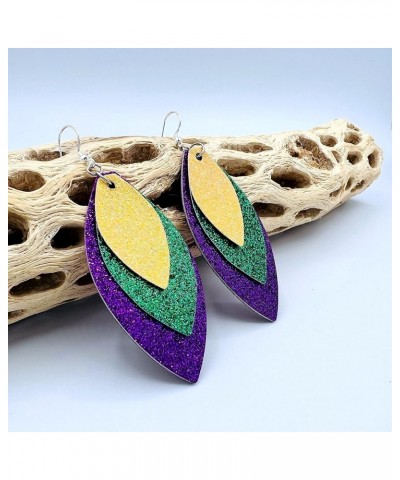 Mardi Gras Earrings for Women - Mardi Gras Jewelry - Mardi Gras Accessories for Girls - Purple, Green, Gold - Peacock Earring...