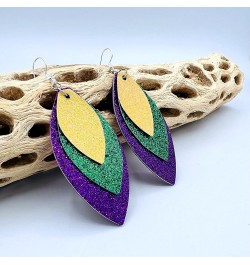 Mardi Gras Earrings for Women - Mardi Gras Jewelry - Mardi Gras Accessories for Girls - Purple, Green, Gold - Peacock Earring...