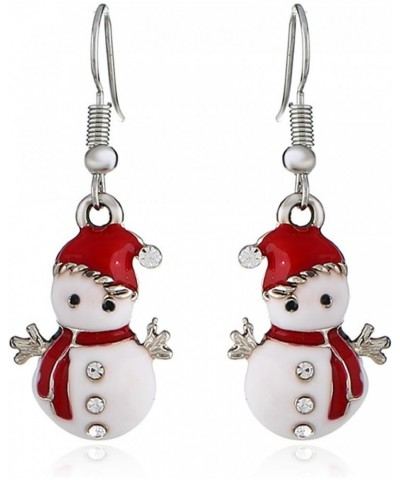 Christmas Earring for Women and Girls,Cute Snowman Dangle Earrings Drop Hook Earrings Party $8.54 Earrings