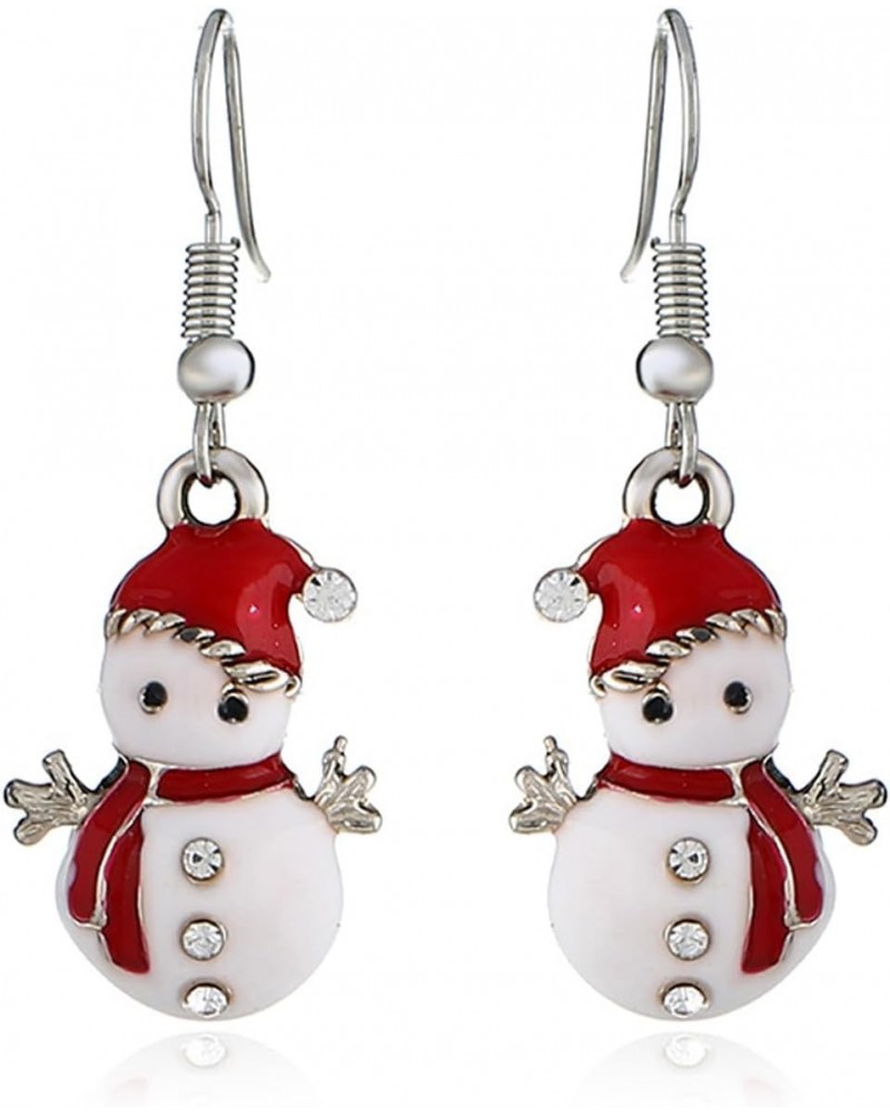 Christmas Earring for Women and Girls,Cute Snowman Dangle Earrings Drop Hook Earrings Party $8.54 Earrings