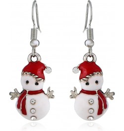 Christmas Earring for Women and Girls,Cute Snowman Dangle Earrings Drop Hook Earrings Party $8.54 Earrings