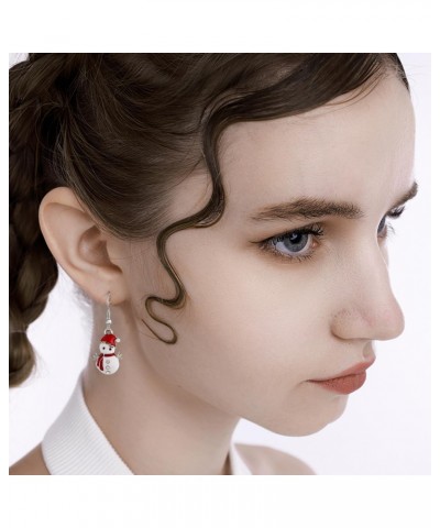 Christmas Earring for Women and Girls,Cute Snowman Dangle Earrings Drop Hook Earrings Party $8.54 Earrings