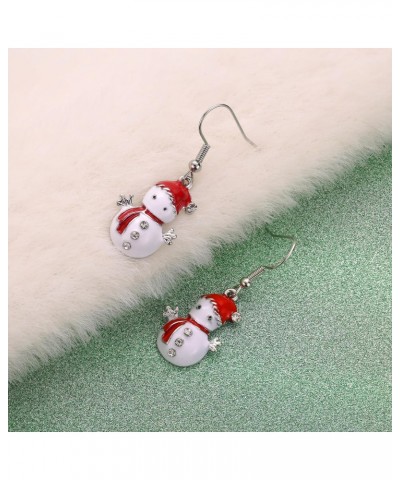 Christmas Earring for Women and Girls,Cute Snowman Dangle Earrings Drop Hook Earrings Party $8.54 Earrings