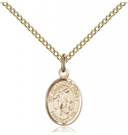 14KT Gold Filled Catholic Patron Saint Petite Charm Medal, 1/2 Inch Guardian Angel $42.50 Pendants