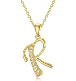 14K Solid Gold Initial A to Z Necklaces for Women, Moissanite Diamond Letter Pendant Small Aphabet Jewelry Graduation Mothers...