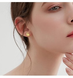 14k Gold Animal Earrings Solid Gold Moon Stud Earrings for Women Girls 14K Real Gold Jewelry Gifts for Her squirrel $64.38 Ea...