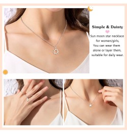 Dainty Sun Moon Star Friendship Necklace for 2/3 Best Friend Sisters Women Girls with Gift Message Card sun moon star-3pcs $9...