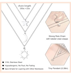 Dainty Sun Moon Star Friendship Necklace for 2/3 Best Friend Sisters Women Girls with Gift Message Card sun moon star-3pcs $9...