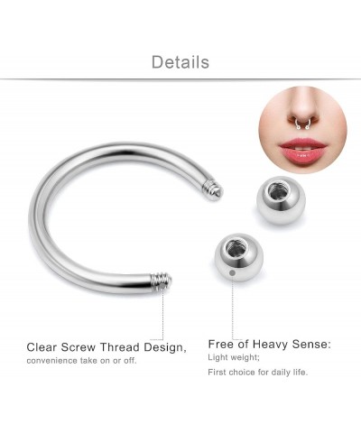 10-40PCS 16G Stainless Steel Eyebrow Piercing Jewelry Helix Daith Earrings Lip Septum Ring Studs Opal Cubic Zirconia Barbell ...