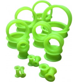 PAIR of Green Soft Silicone Ear Tunnels Plugs - up to size 50mm! 1&9/16" (40mm) $9.54 Body Jewelry