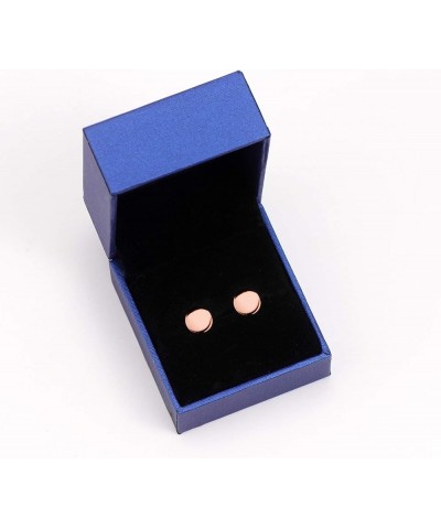 Rose Gold Plated Sterling Silver Dot Stud Earrings 3mm-10mm Options, Flat Round Disc Studs Hypoallergenic Jewelry 3mm $9.20 E...