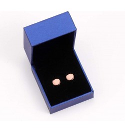 Rose Gold Plated Sterling Silver Dot Stud Earrings 3mm-10mm Options, Flat Round Disc Studs Hypoallergenic Jewelry 3mm $9.20 E...