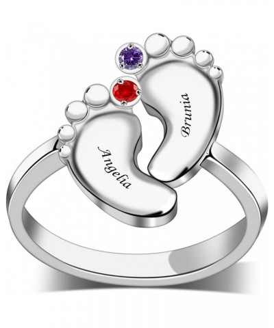 Personalized Mother Ring with 2-8 Birthstones & Names Family Ring Custom Anniversary Rings for Women Mother Grandma Mother's ...