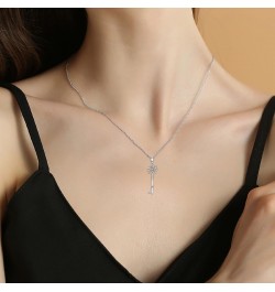 Diamond Key Necklace for Women 925 Sterling Silver Key Pendant Necklace Diamond Jewelry for Women $48.60 Necklaces