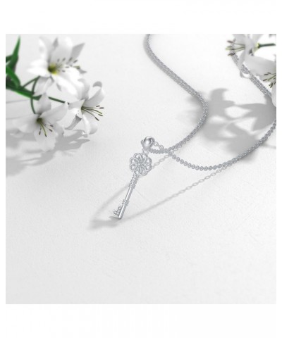 Diamond Key Necklace for Women 925 Sterling Silver Key Pendant Necklace Diamond Jewelry for Women $48.60 Necklaces