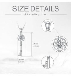 Diamond Key Necklace for Women 925 Sterling Silver Key Pendant Necklace Diamond Jewelry for Women $48.60 Necklaces