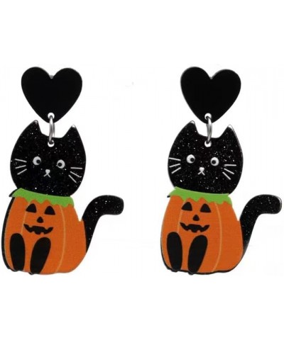 Black Cat Jack'O Lantern Earrings for Halloween. Perfect Pair of Halloween Earrings for Cat Lovers. Jack' o Lantern Earrings ...