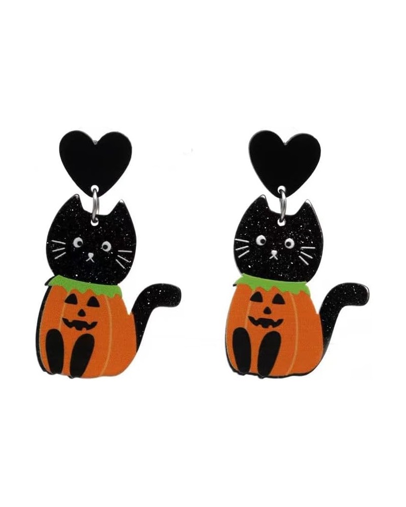 Black Cat Jack'O Lantern Earrings for Halloween. Perfect Pair of Halloween Earrings for Cat Lovers. Jack' o Lantern Earrings ...