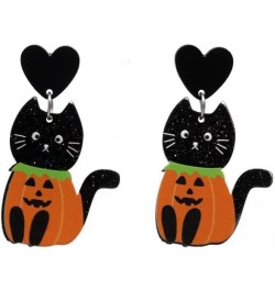 Black Cat Jack'O Lantern Earrings for Halloween. Perfect Pair of Halloween Earrings for Cat Lovers. Jack' o Lantern Earrings ...