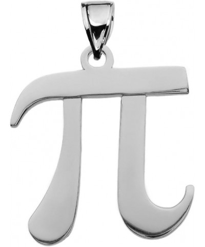 14k Gold Pi Symbol Pendant White Gold $52.89 Pendants