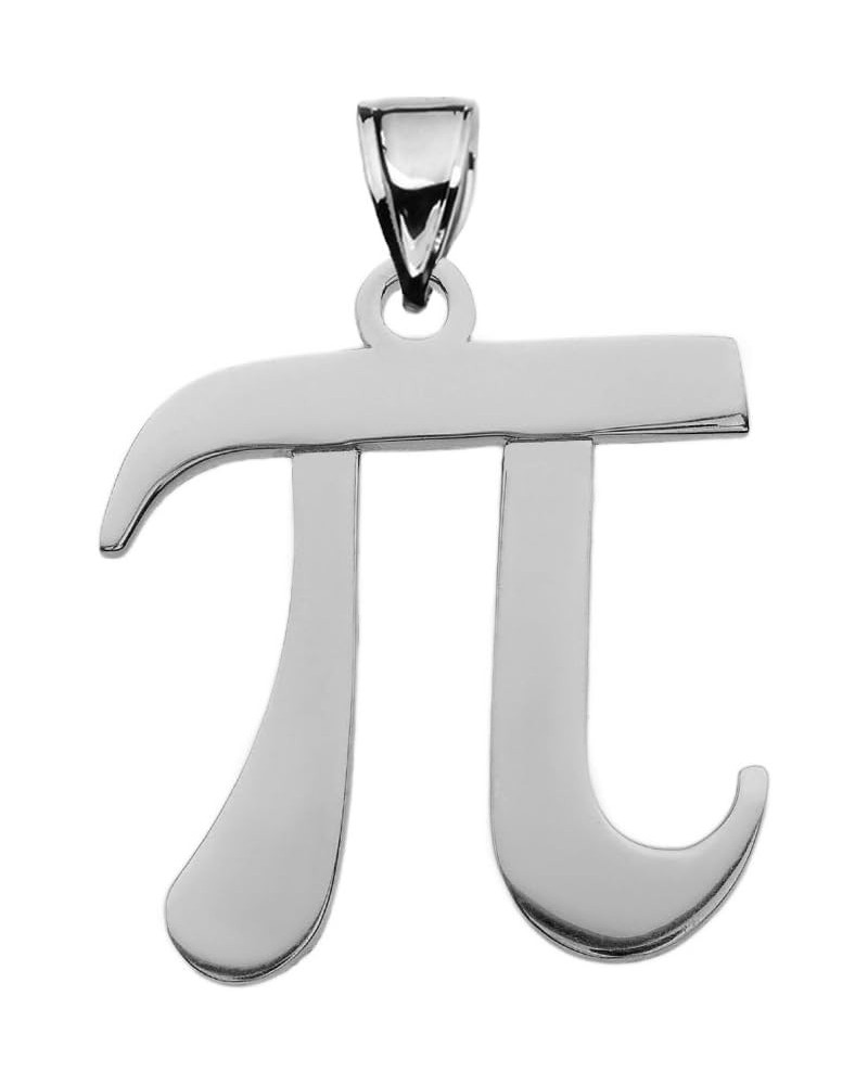 14k Gold Pi Symbol Pendant White Gold $52.89 Pendants