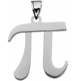 14k Gold Pi Symbol Pendant White Gold $52.89 Pendants