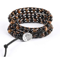 Natural Stone Handmade Leather Wrap Bracelet Collection Type-10 $10.07 Bracelets