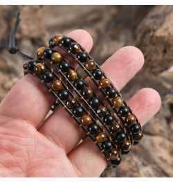 Natural Stone Handmade Leather Wrap Bracelet Collection Type-10 $10.07 Bracelets