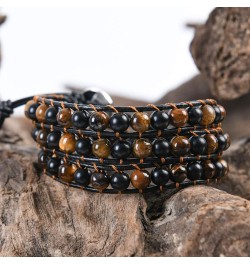 Natural Stone Handmade Leather Wrap Bracelet Collection Type-10 $10.07 Bracelets