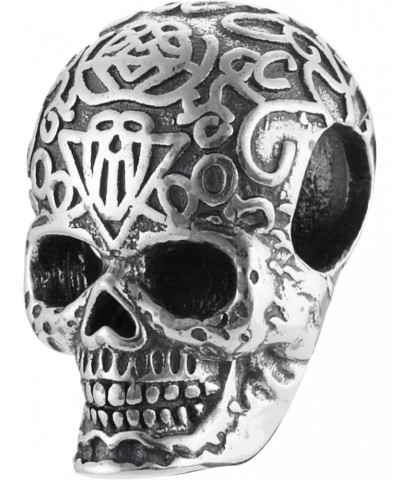 Gothic Skull 925 Sterling Silver Charm Bead For Pandora & Similar Charm Bracelets or Necklaces $22.05 Bracelets