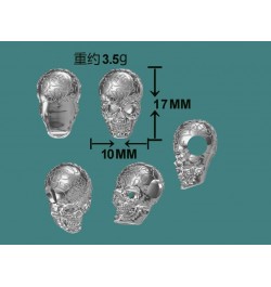 Gothic Skull 925 Sterling Silver Charm Bead For Pandora & Similar Charm Bracelets or Necklaces $22.05 Bracelets