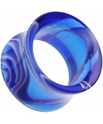 Marble Swirl Acrylic Double Flared WildKlass Ear Gauge Tunnel Plug (Sold as Pairs) 5/8" (16mm) Blue $10.06 Body Jewelry