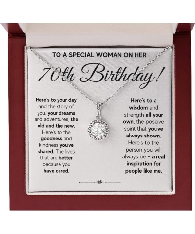 70th Birthday Gifts For Women, Best Gifts For 70 Year Old Woman, Stainless Steel, Cubic Zirconia LED Box 70th Wisdom Eternal ...