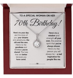 70th Birthday Gifts For Women, Best Gifts For 70 Year Old Woman, Stainless Steel, Cubic Zirconia LED Box 70th Wisdom Eternal ...