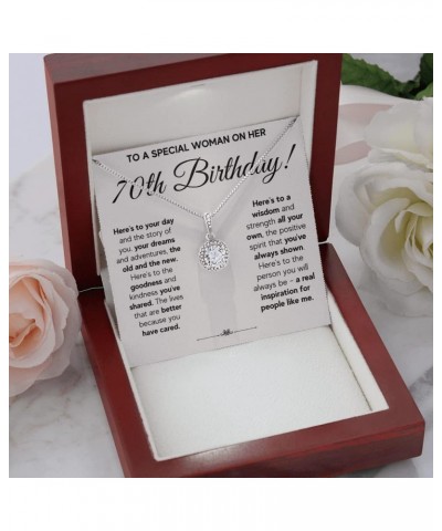 70th Birthday Gifts For Women, Best Gifts For 70 Year Old Woman, Stainless Steel, Cubic Zirconia LED Box 70th Wisdom Eternal ...