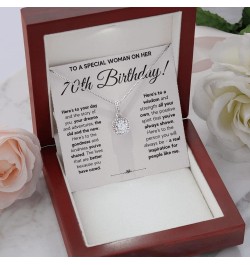 70th Birthday Gifts For Women, Best Gifts For 70 Year Old Woman, Stainless Steel, Cubic Zirconia LED Box 70th Wisdom Eternal ...