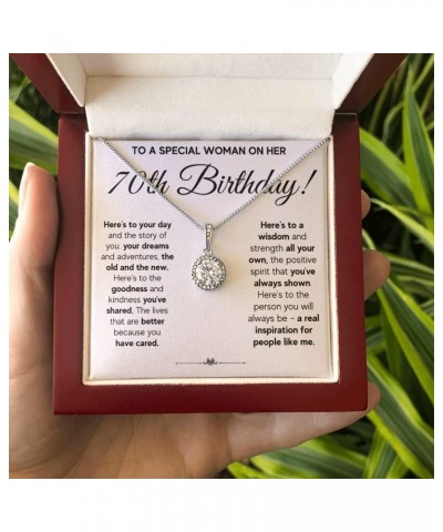 70th Birthday Gifts For Women, Best Gifts For 70 Year Old Woman, Stainless Steel, Cubic Zirconia LED Box 70th Wisdom Eternal ...