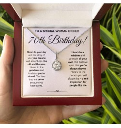 70th Birthday Gifts For Women, Best Gifts For 70 Year Old Woman, Stainless Steel, Cubic Zirconia LED Box 70th Wisdom Eternal ...