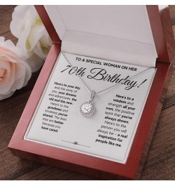 70th Birthday Gifts For Women, Best Gifts For 70 Year Old Woman, Stainless Steel, Cubic Zirconia LED Box 70th Wisdom Eternal ...