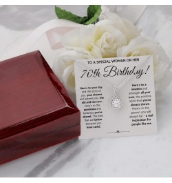 70th Birthday Gifts For Women, Best Gifts For 70 Year Old Woman, Stainless Steel, Cubic Zirconia LED Box 70th Wisdom Eternal ...