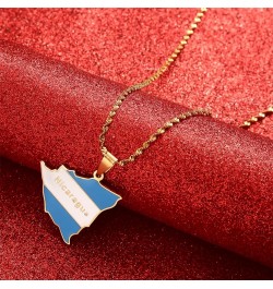 Nicaragua Map Flag Pendant Necklaces For Men Women Gold Color Charm Nicaraguans Maps Jewelry gold $8.67 Necklaces