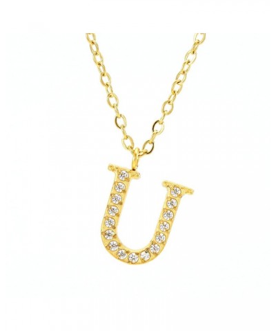 Gold Initial Necklaces For Women, 14K Dainty Gold Letter A-Z Necklace Diamond Cubic Zirconia Name Pendant Choker Necklaces Cu...