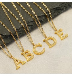 Gold Initial Necklaces For Women, 14K Dainty Gold Letter A-Z Necklace Diamond Cubic Zirconia Name Pendant Choker Necklaces Cu...