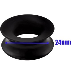 Black Double Flared Tunnels Ear Plugs SI04 Wholesale Lot Stretching Stretchers Bulk Piercing 4Pcs 15/16 inch 24mm $9.30 Others