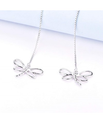 Dragonfly Earrings,925 Sterling Silver Leverback Dangle & Drop Earrings,Jewelry for Women dragonfly Threader $20.25 Earrings