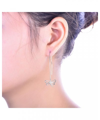 Dragonfly Earrings,925 Sterling Silver Leverback Dangle & Drop Earrings,Jewelry for Women dragonfly Threader $20.25 Earrings