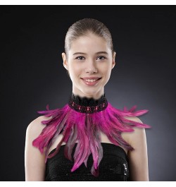 Natural Feather Collar Gothic Victorian Feather Choker Neck Wrap Collar Feather Cape Halloween Party Accessories Type 26 $8.2...